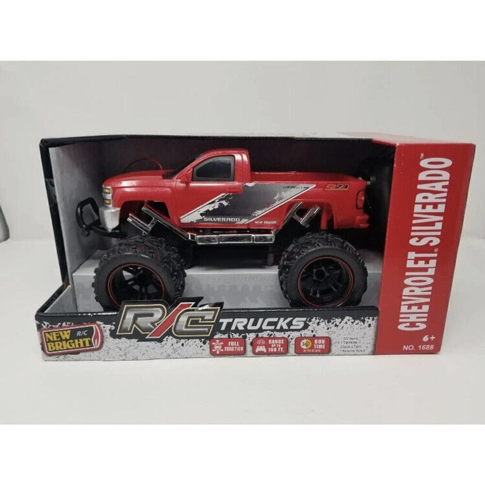 New Bright Chevrolet Silverado Remote Control Truck RED RC Toy 1:16th NEW